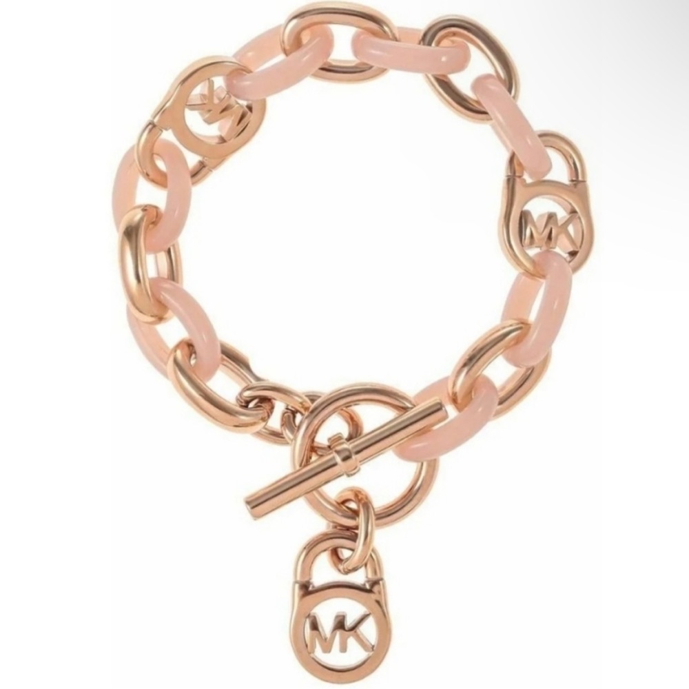 💗 𝐹𝐿𝒜𝒮𝐻 𝒮𝒜𝐿𝐸 !! 💗 Michael Kors pink/gold chain bracelet